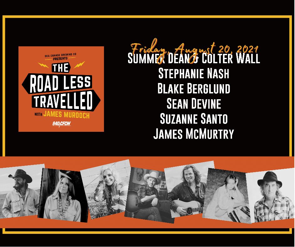 Tonight! Music from <a href="/summerdeanmusic/">Summer Dean Music</a> &amp; <a href="/ColterWall/">Colter Wall</a>, <a href="/StephanieNashM1/">Stephanie Nash The Life of a Farmer</a>, <a href="/blakeberglund/">Y Ɛ R U N C L Ɛ B L A K Ɛ</a>, #SeanDevine, #SuzanneSanto and <a href="/jamesmcmurtry1/">james mcmurtry</a>! Listen live at 6:30 PM MTN on <a href="/840CFCW/">840 CFCW</a> or stream online at CFCW.com! Proudly presented by <a href="/SeaChangeBeer/">Sea Change Brewing</a>!