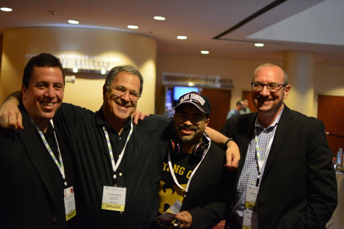 BrentLeary's tweet image. From 8 years ago today during #CRMEvolution with Bruce Culbert, Paul Greenberg and Esteban Kolsky.  Great times...