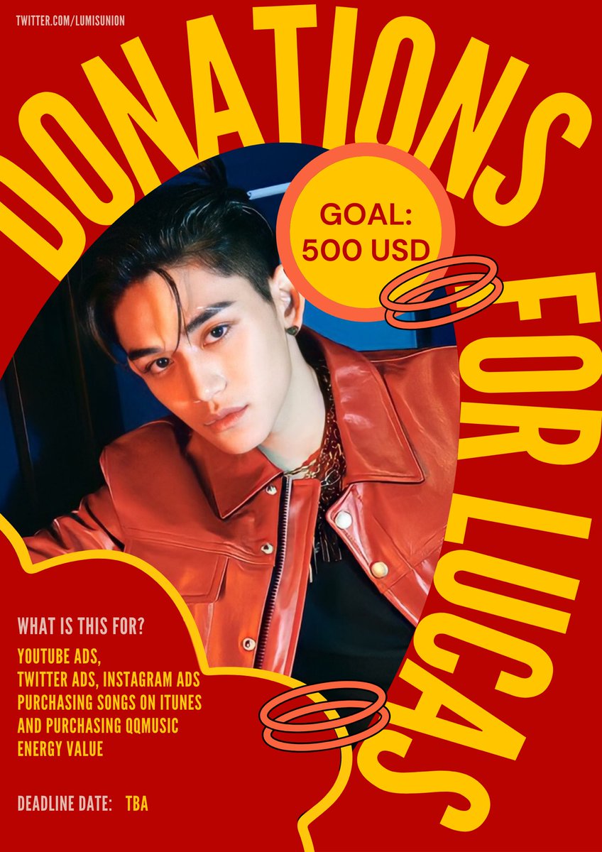 [LUMISUNION DONATION DRIVE]

We’re accepting any amount of donations for #WayV_LUCAS_HENDERY #Jalapeño 

🎯 500 USD
⏰ TBA
🔗 FORM: bit.ly/lumisuniondona…

Any amounts are welcome!
🇺🇸 USA (paypal)
🇦🇺 AUSTRALIA (paypal)
Local : 🇲🇾🇵🇭🇸🇬🇮🇩

#LUCAS #WayV #루카스 #黄旭熙