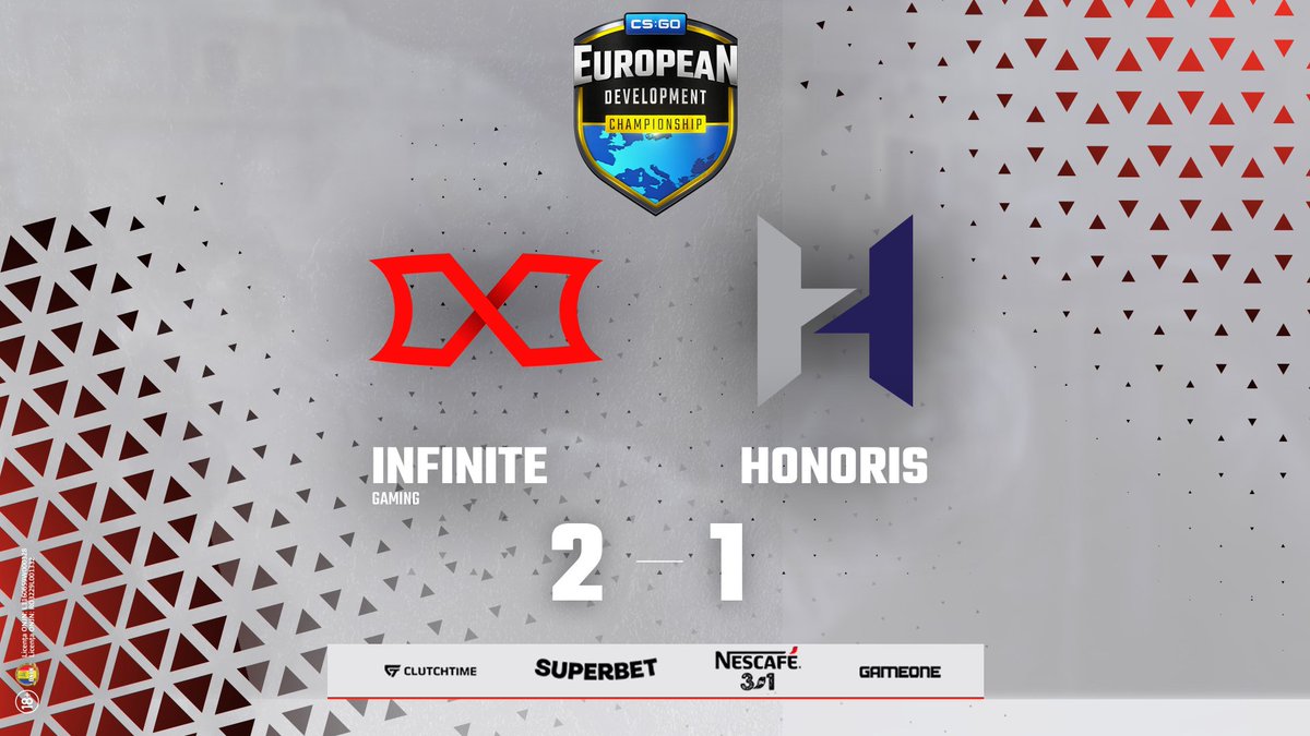 Prima zi de main event este una de vis pentru cei de la <a href="/infiniteggro/">Infinite Gaming</a> . 

Acestia castiga grupa dupa doua victorii rasunatoare contra <a href="/skadegg/">SKADE</a> si <a href="/honorisgg/">HONORIS</a> . 

Felicitari lor si le tinem pumnii in playoff.

#SUPERBET #NESCAFE 3in1