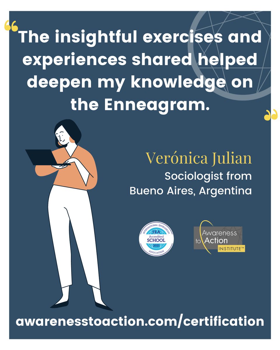 ATAEnneagram's tweet photo. We can tell you about the benefits of our Certification program but what better than a first-hand account of one of our clients who’s gone through it!
Register for our Enneagram Certification program which starts September 15th. Link in bio!
#TheEnneagram #EnneagramCertification https://t.co/oJnMwowwWX