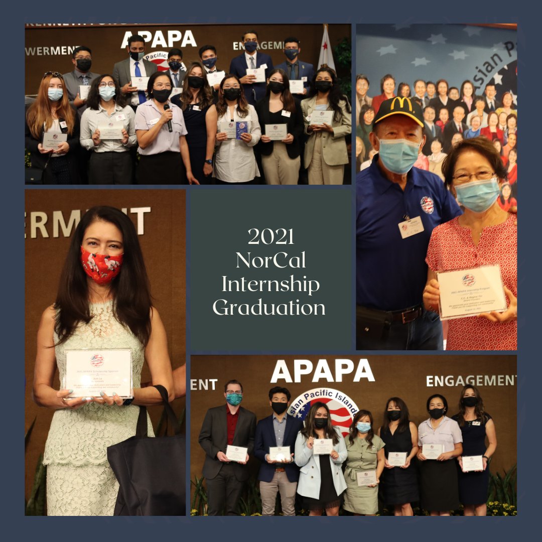 Congratulations to the APAPA interns class of 2021. Last Friday, a few of our chapters from NorCal held internship graduation at our HQ. Thank you to all who attended and our sponsor InspirASIAN for helping make this possible.