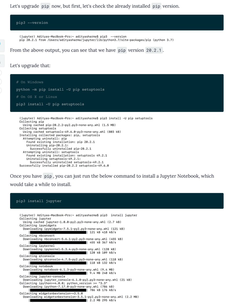 pip install jupyter notebook pip3