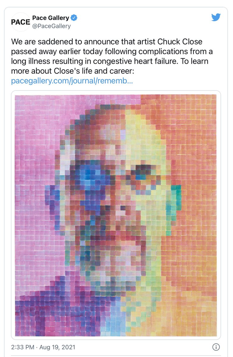 RIP, Chuck Close.