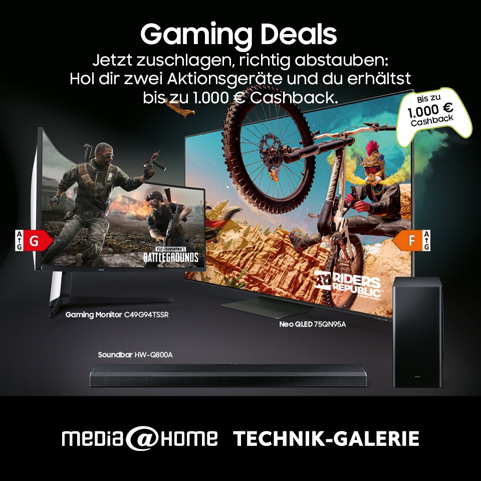 Gaming Deals! Pünktlich zur Gamescom lassen wir Gamer-Herzen höherschlagen. Deshalb bieten wir Ihnen eine riesige Auswahl an Geräten und attraktiven Cashback-Beträgen, die sich durch einen Kombinationskauf zusätzlich erhöhen lassen. bit.ly/2W0haEY bit.ly/3gfbaPr