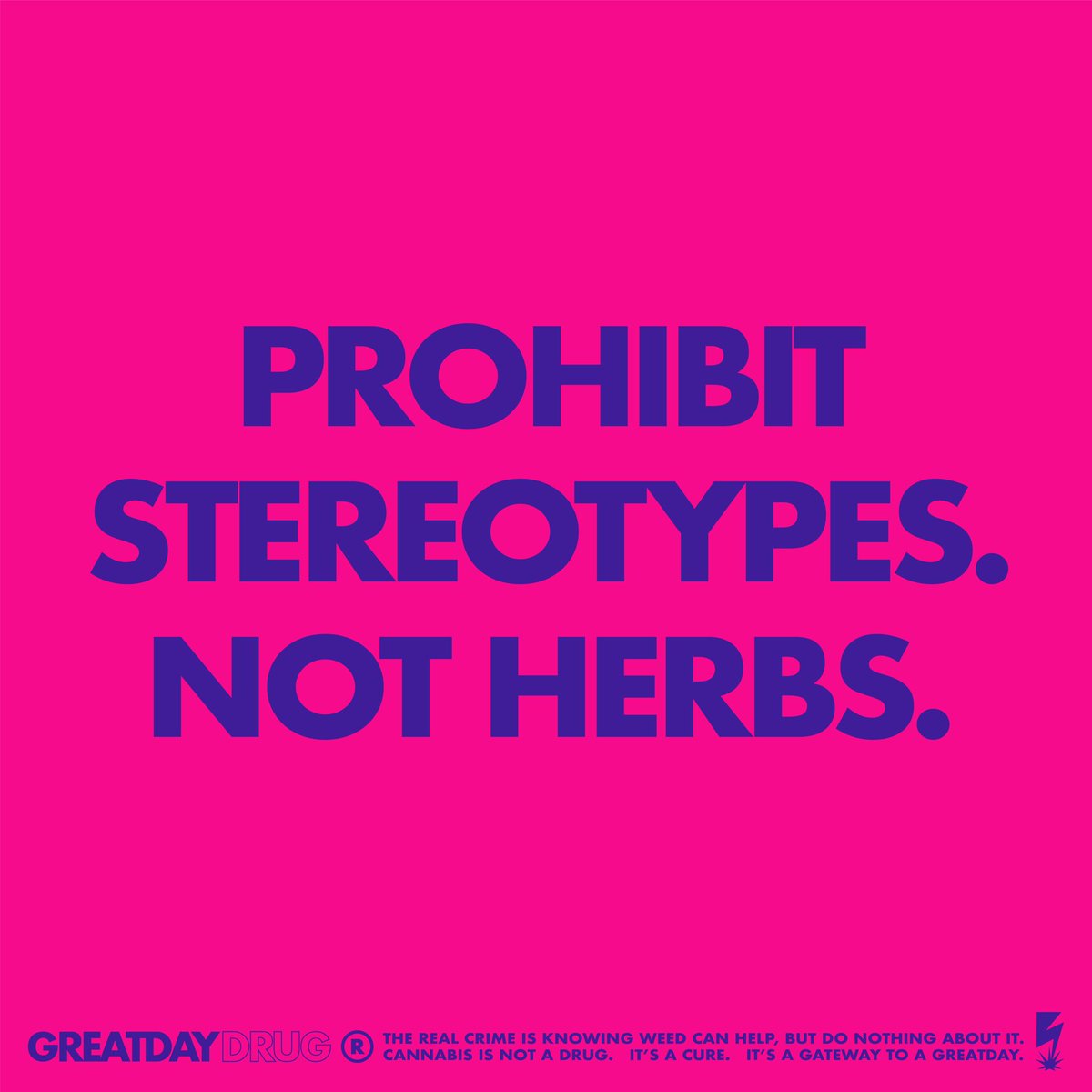 GREATDAYdrug's tweet photo. 𝙋𝙍𝙊𝙃𝙄𝘽𝙄𝙏 𝙎𝙏𝙀𝙍𝙀𝙊𝙏𝙔𝙋𝙀𝙎.
𝙉𝙊𝙏 𝙃𝙀𝙍𝘽𝙎.

#PROHIBIT #Stereotypes.
Not #Herbs
#endthestigma #normalize #legalizeit #cannabisawareness 
ɢʀᴇᴀᴛᴅᴀʏᴅʀᴜɢ.ᴄᴏᴍ https://t.co/kJQ2Rjv5wP