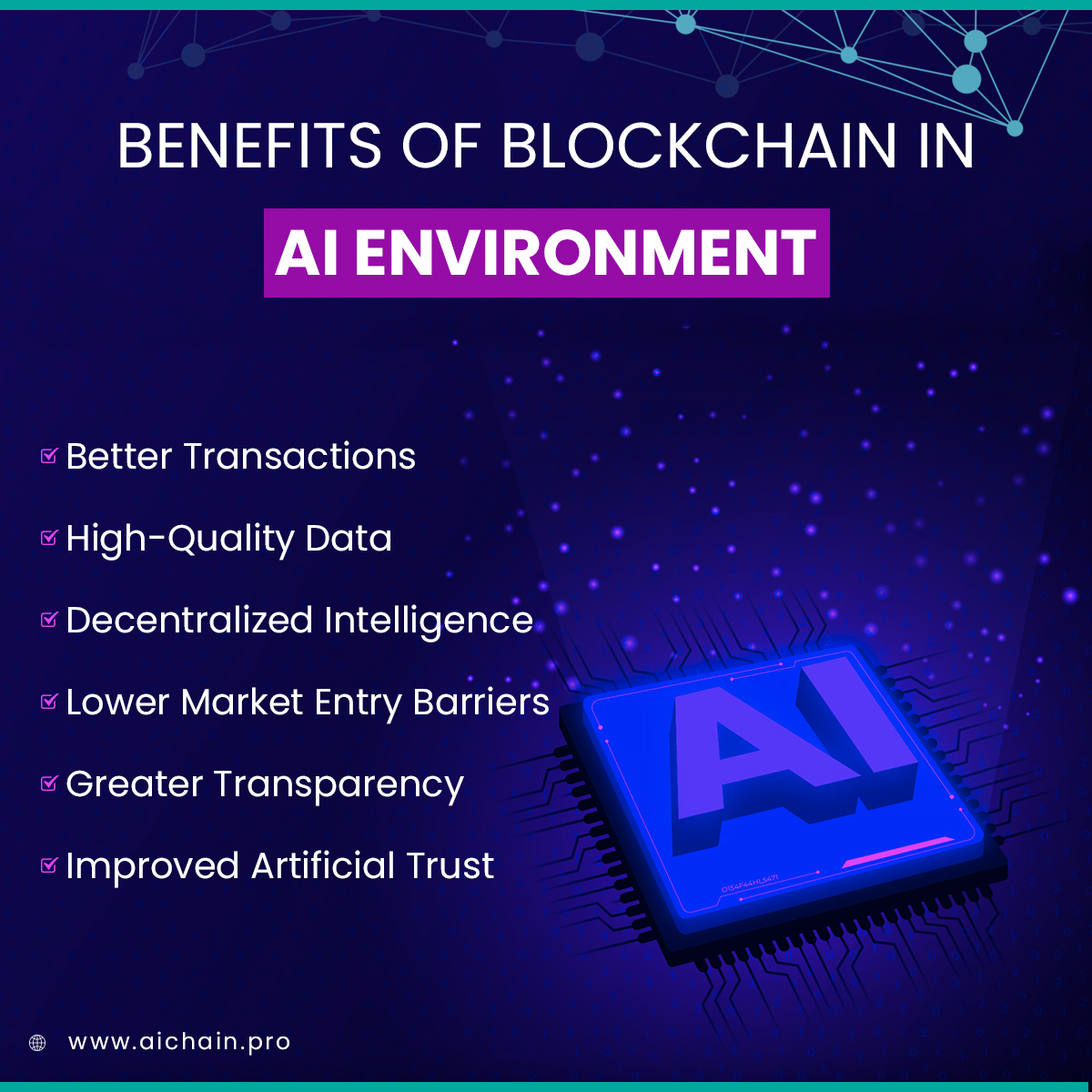 TheAiChain's tweet photo. BENEFITS OF #BLOCKCHAIN IN #AI ENVIRONMENT

◆ Better Transactions
◆ High-Quality Data
◆ Decentralized Intelligence
◆ Lower Market Entry Barriers
◆ Greater Transparency
◆ Improved Artificial Trust

https://t.co/BJZHiy7FYO

#cryptocurrency #OnDemand #dApp #SmartContract https://t.co/x5Tswgqv7o