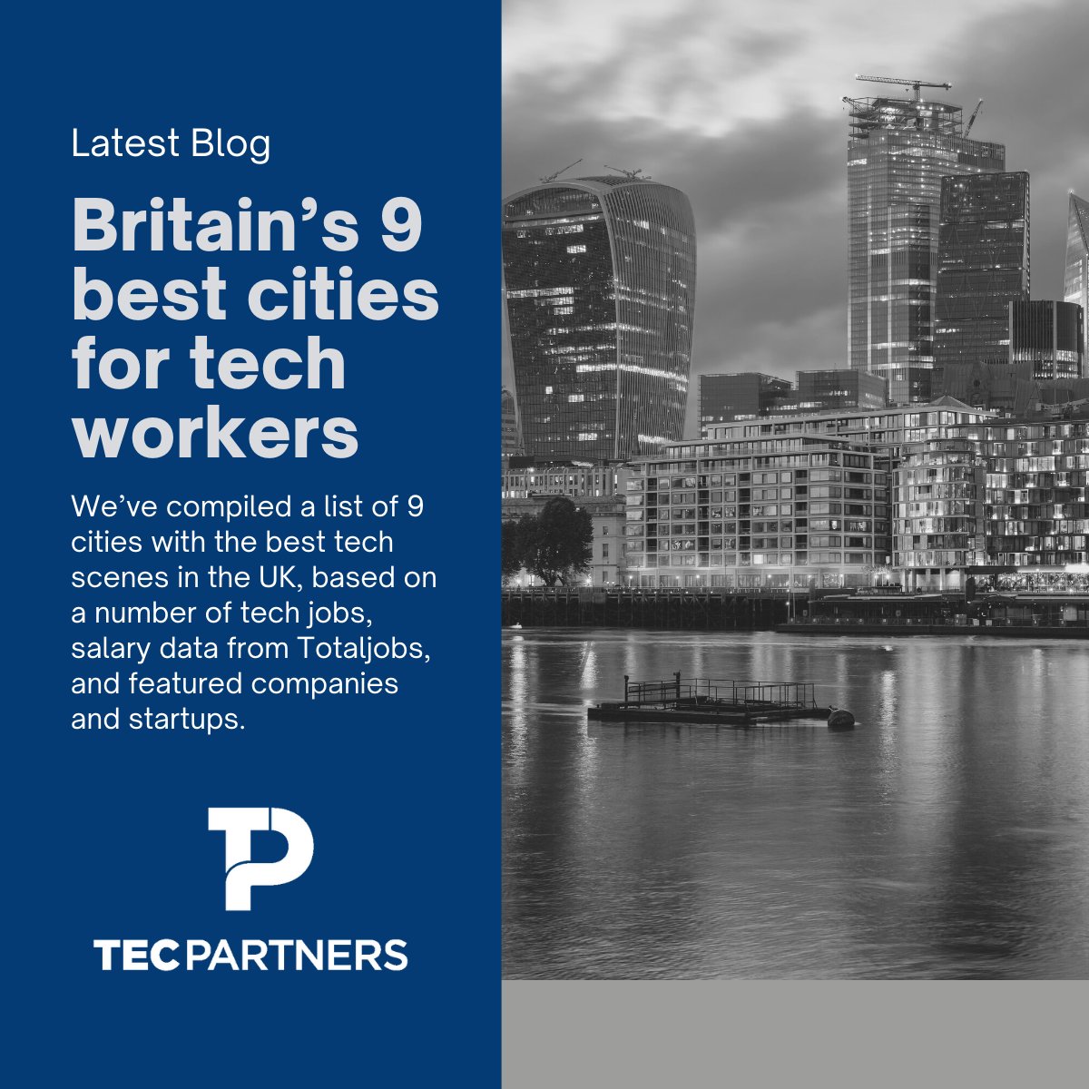 TecPartners's tweet photo. We’ve compiled a list of 9 cities with the best tech scenes in the UK, based on a number of tech jobs, salary data from Totaljobs, and featured companies and startups.

Read our latest blog to find out more - https://t.co/hOg2srfUKS

#TECPartners #Tech #UK https://t.co/Z7O6r50kc2