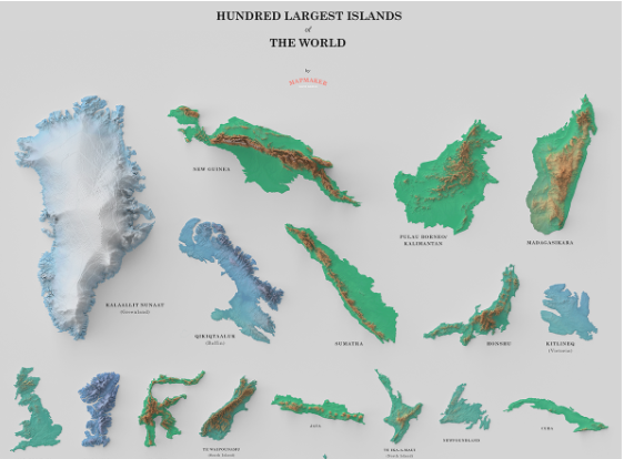 Friday Data Visualization: we'll confess that we didn't know that Great Britain falls between the Canadian islands of Victoria and Ellesmere in terms of size - discover more here: hubs.li/H0VFM3q0