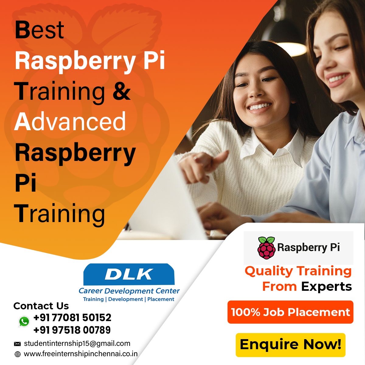 dlk_cdc's tweet image. DLK Career Development Center in Chennai provides #RaspberryPITraining in #Chennai with live projects by the experts.
Call:
☎️ +91 77081 50152
☎️ +91 97518 00789
💻Visit: freeinternshipinchennai.co.in
Quick Contact: bit.ly/3x9Htoy
Locate us on : g.page/r/Cc7ydVXZn6xT…