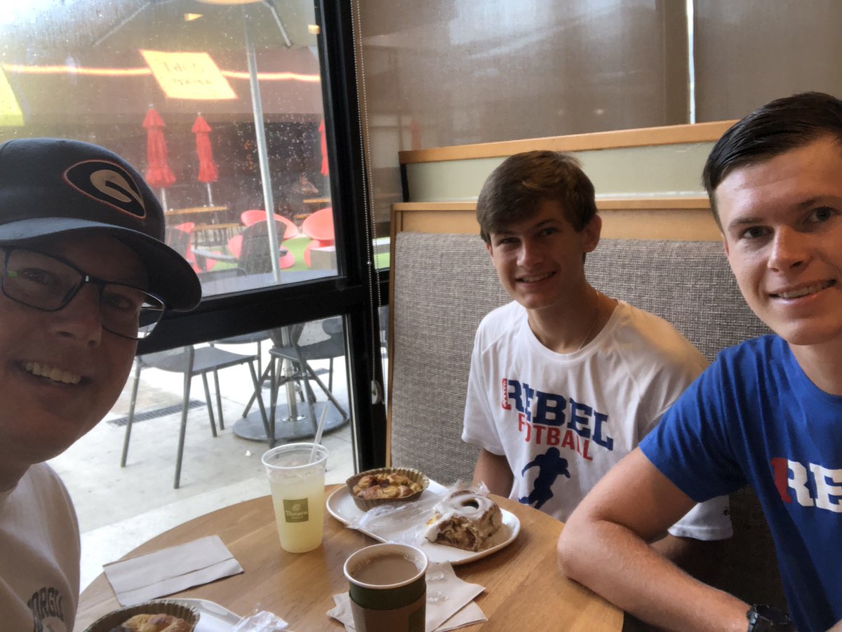carter_mcinnis's tweet photo. First Friday Breakfast! It’s finally Gameday for @1rebelfootball! Go Rebels! @MorganMcInnis2 #1Rebel #macfampartyof6 #ForVH https://t.co/31DsnaJZUv