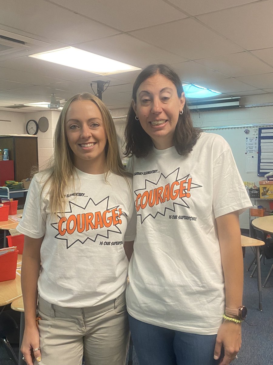 Courage is <a href="/MrsPoliensClass/">Rena Polien</a> and I’s super power!! 🧡💪🏼 #choosecourage #gurneyland #cfevs