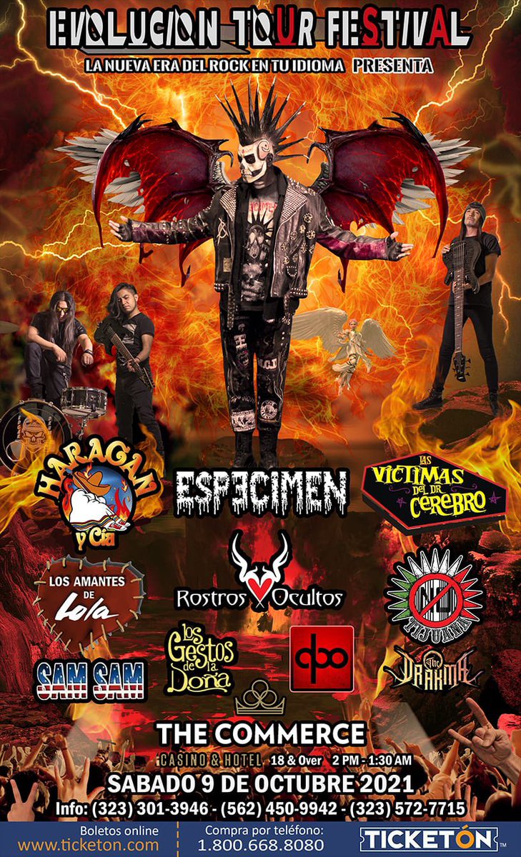 Cartel Oficial de la Gira de Evolution Tour Festival por Estados Unidos.