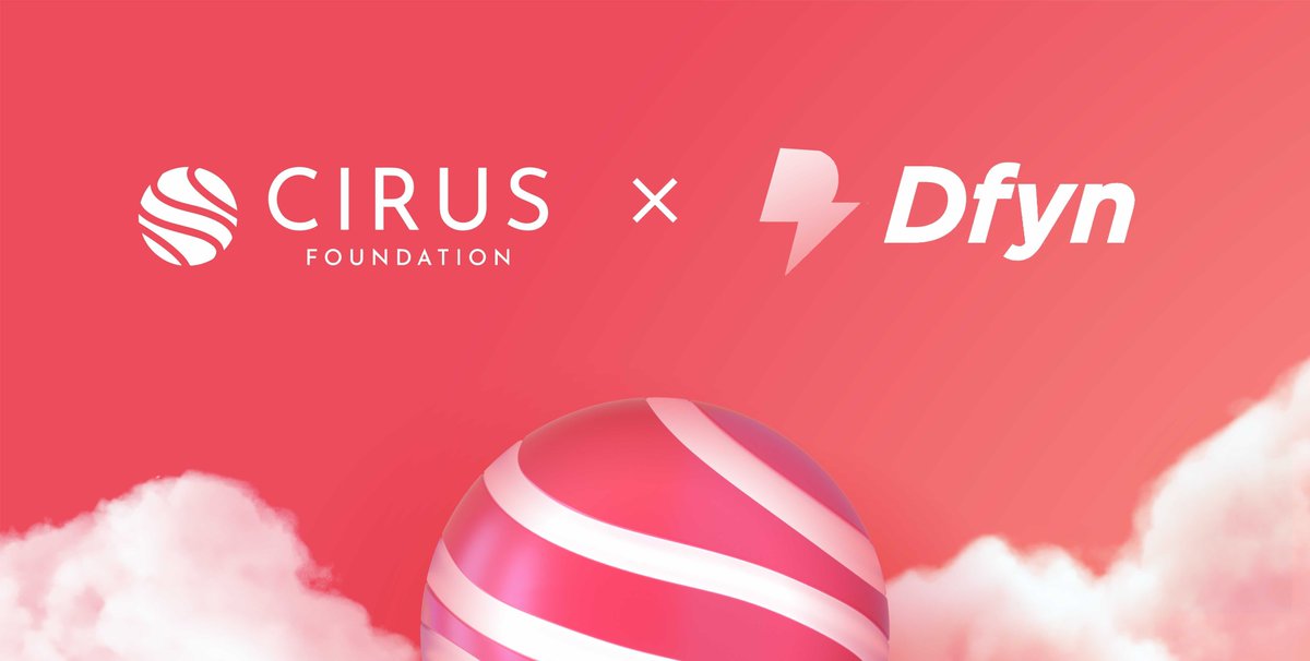 CirusFoundation's tweet photo. With our continued focus on Layer 2 solutions, we’ve partnered with @_DFyn to provide early $CIRUS adopters a unique, high return, farming opportunity!

👉Stay tuned - Further details to follow on how to participate!

📍Learn More:
https://t.co/FwT0dA80ls https://t.co/IOtcYDqQ9J