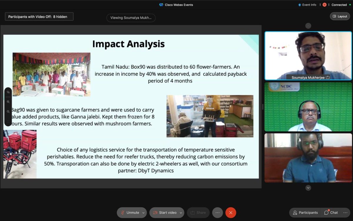 Cost-effective and energy-efficient storage solutions clubbed with market linkages is imperative for farmers: Dr Soumalya Mukherjee, Co-founder, Tan90 at the #FICCIWebinar on Reducing Post Harvest Losses in Fruits &amp; Vegetable sector.
