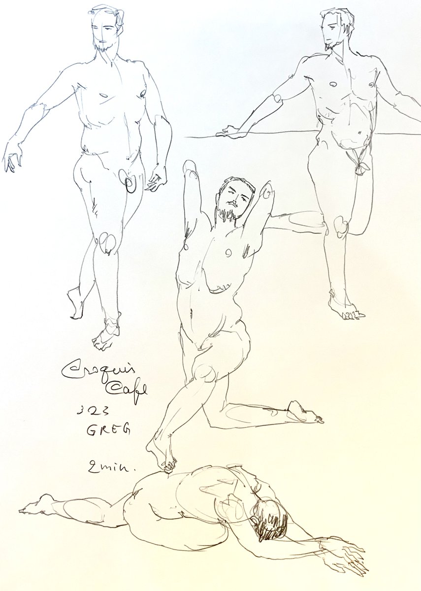 #croquiscafe
323Greg
クロッキーは描く人の心を映す鏡。
やれやれ。 