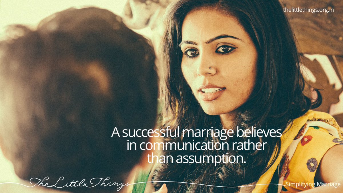 TLT_org_in's tweet photo. Many times, conflicts in a marriage are a result of miscommunication. Not communicating your real needs and feelings can cause conflicts with your partner. Talk to about your feelings with clarity. Where words can connect, don't let assumptions build space between the two of you. https://t.co/zWx5gfaoBh