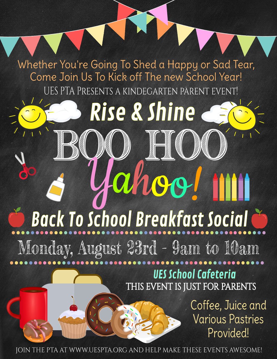 UESPTAMD's tweet photo. UES Grade K parents! Monday. Coffee. Social interaction with other parents. Come revel in it! https://t.co/jnSWHonLG7
