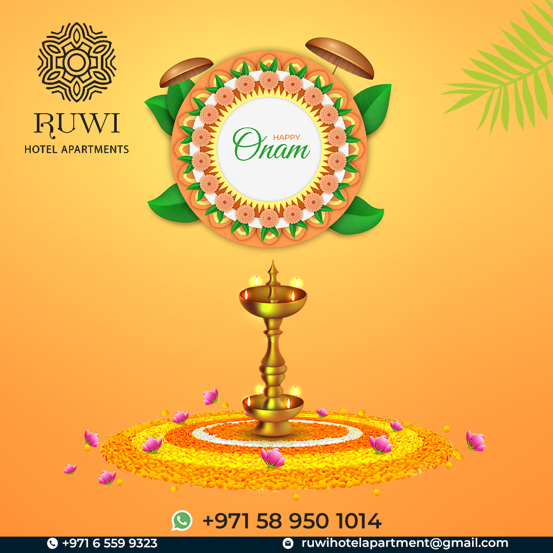 May this Onam brings you the brightest and choicest happiness and love you have always wished for!
Happy Onam!🌸🌼🌸🌼

#onam #kerala #onamcelebration #happyonam #india #keralagram #malayali #onamspecial #keralafood #keralagodsowncountry #onam2021 #onamsadhya #ruwihotelapartments