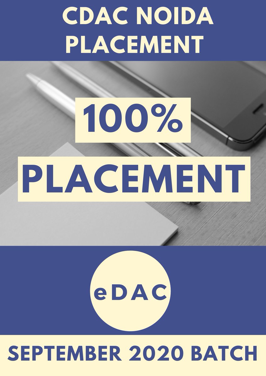 CDAC Noida ..All students placed in online DAC batch..September 2020 to April2021 Batch..#CDAC #CDACNOIDA #PGDAC #eDAC #placement #Fresher #freshers2021CDAC Noida .