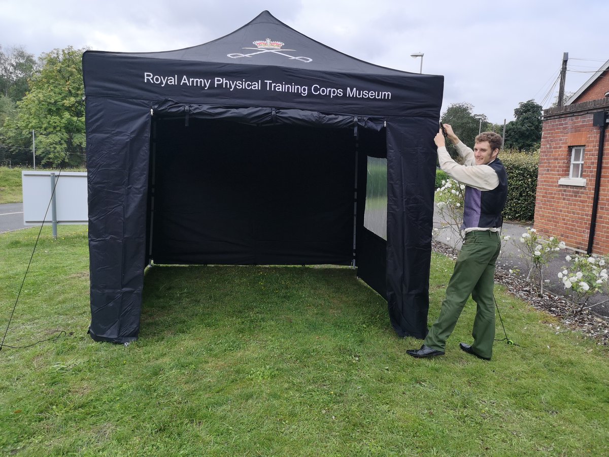Setting up the new gazebo for families day tomorrow on the ASPT