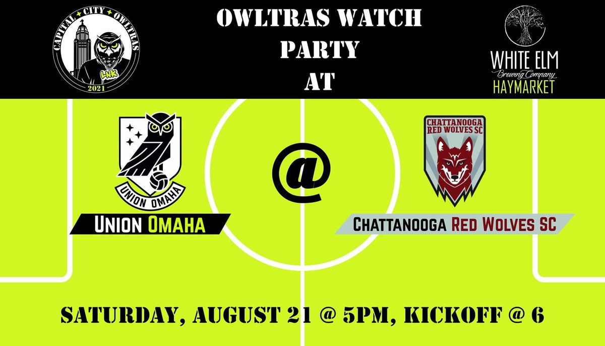 Come watch our #1 Owls take on the #2 Red Wolves! Watch Party starts at 5PM <a href="/WhiteElmBeer/">White Elm Brewing Co</a> in the Haymarket with kick-off at 6PM.. Can't wait to see you there!