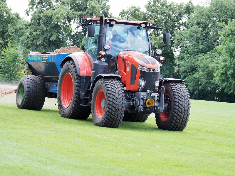 LAPUMagazine's tweet photo. A big @KubotaUK tractor with a light tread has hit the ground running for sportsfield renovations in the north west https://t.co/NxLkqXan0S https://t.co/MZOJiP6kvY