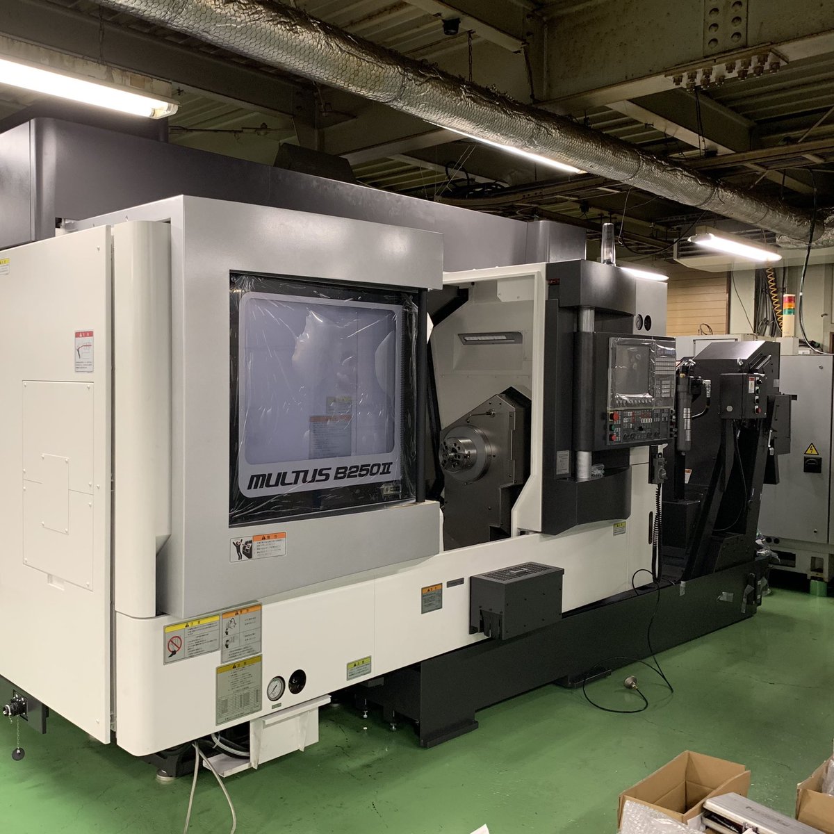 krige09's tweet photo. ちょうど2年前の今日でした。
はじめての #オークマ 複合機 #MULTUS 導入。
今では、すっかり、なくてはならないメインマシンになってます!
#栗原精機 #町工場 #金属加工 #切削加工 #川口市 #金曜日は金属の日 https://t.co/B5Xml9CfBh