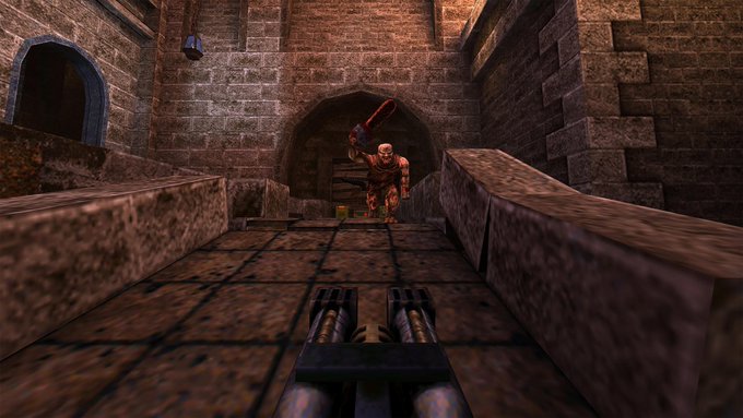 PSUdotcom's tweet photo. Quake Remaster Is Now Available On PS4, PS5 Version Coming Soon https://t.co/mOZ0udtT3u #Quake #Quakecon2021 #Bethesda #Microsoft #PS4 #PS5 #QuakeRemaster #Remaster #News #Repost https://t.co/BIfgxCtgSG