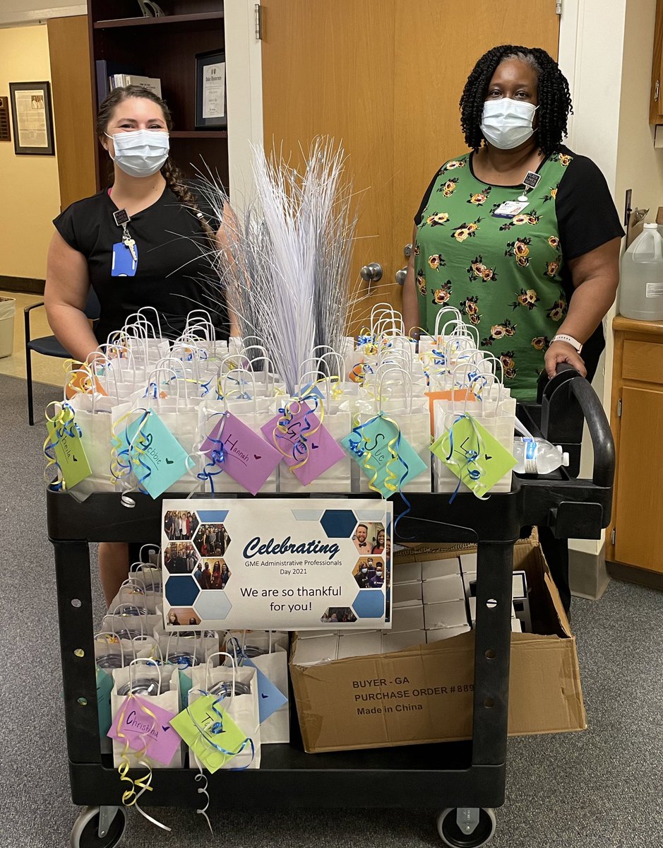 dukegme's tweet photo. On our way to surprise our fabulous coordinators with a token of appreciation!   #GMEProfessionalsDay #acgme #DukeGMEPCsRock #teamworkmakesthedreamwork https://t.co/bRxibXymRm