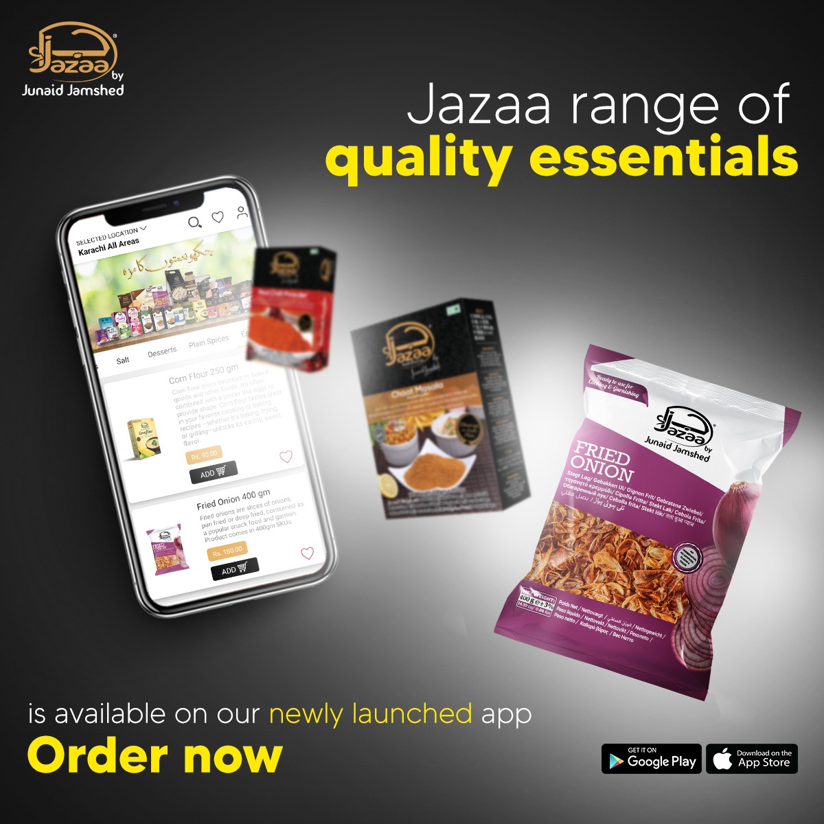 jazaaglobal's tweet photo. Jazaa range of essentials is the secret ingredient to make delicious dishes. Order now from our newly launched app.
Android: https://t.co/clzRWPg4me
IOS: https://t.co/AusMJ4D183
#Jazaa #JunaidJamshed #OfficialApplication #JazaaApp #OneTapSolution https://t.co/B77Kwn3Rsk