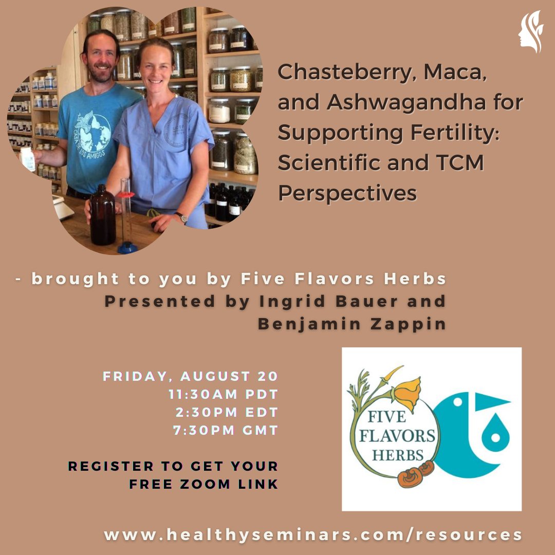 IFsymposium's tweet photo. ⏳JOIN US TODAY - Lecture Replay and Live Q&amp;A
Chasteberry, Maca, and Ashwagandha for Supporting Fertility: Scientific and TCM Perspectives
👉Get your FREE Zoom link now: https://t.co/5VDn7rgRfY
- brought to you by @5flavorsherbs and presented by Ingrid Bauer and Benjamin Zappin https://t.co/DPEBMYQnJ9