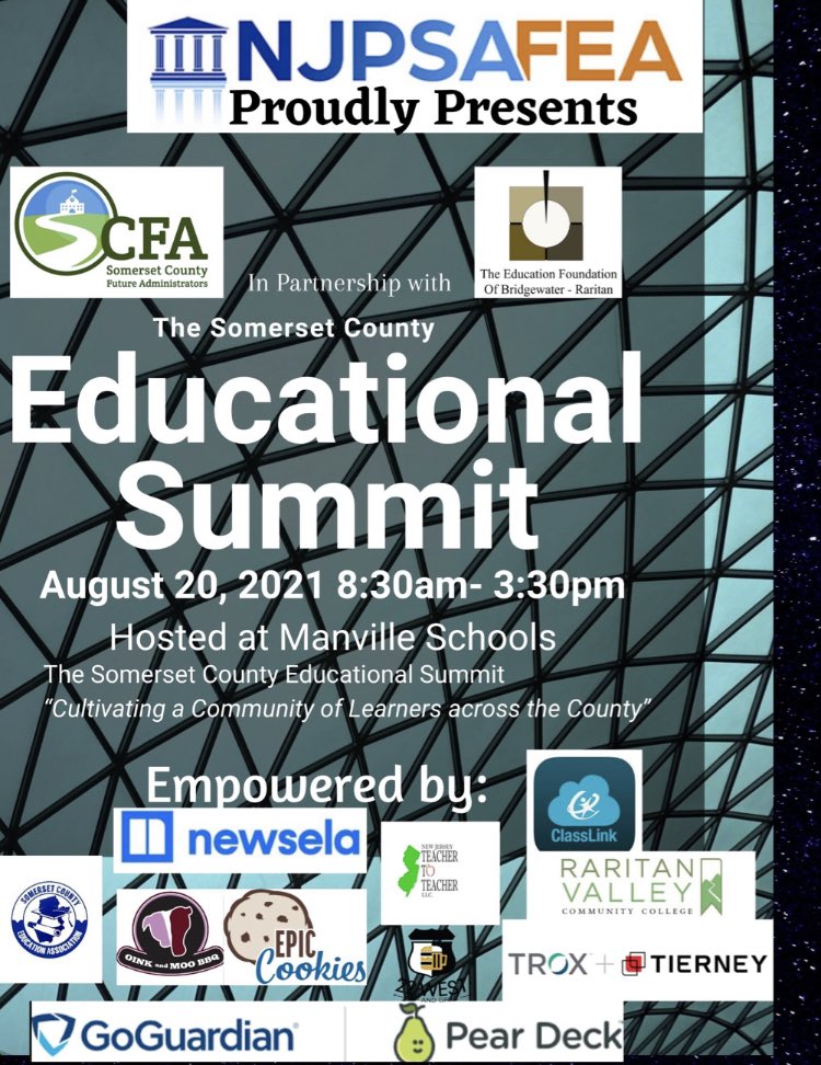 So excited for today’s Educational Summit! Here we go!! @Ville_Sup @VDVpal @MsFrevertVDV #educationalsummit #somersetcounty