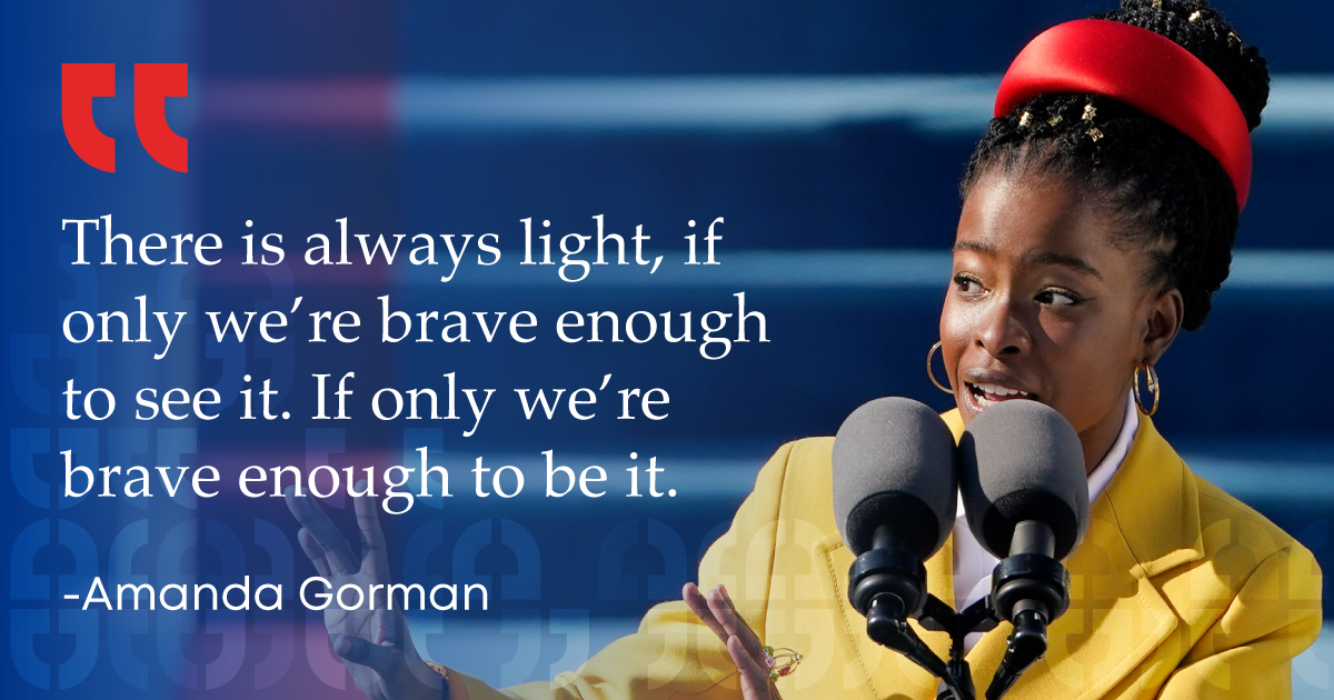 ট ইট র Nj State Library There Is Always Light If Only We Re Brave Enough To See It If Only We Re Brave Enough To Be It Amanda Gorman Tomorrow Is Poetsday Who
