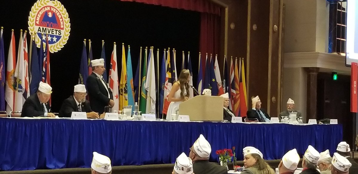 White Clover Princess from Wisconsin addresses the <a href="/AMVETSHQ/">AMVETS</a> Convention. The kids are our future!