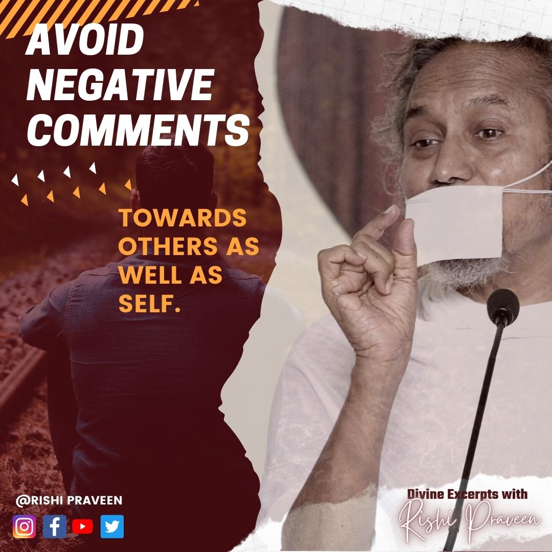 ArhamVijja's tweet photo. 20 Aug #DivineExcerpts with #RishiPraveen 
Avoid negative comments, towards others as well as self.

#QuoteOfTheDay #GrowthMindset #PositiveVibes #InspirationalQuotes #LifeQuotes #Happiness https://t.co/9p2efT4Qc9