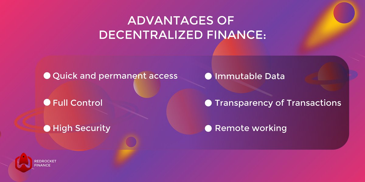 RedRocketDeFi's tweet photo. DeFi is rapidly growing! And its popularity is predicted to increase. Here’s what makes DeFi so advantageous.

#DeFi #Tokens #Crypto https://t.co/giYoRyqi1V