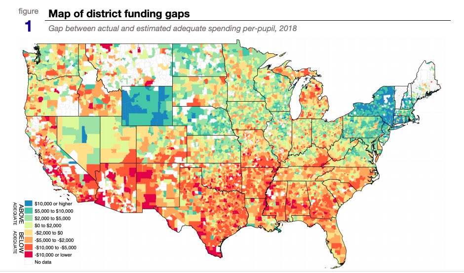 DSAecosocialism's tweet photo. Most school districts have moderate to severe funding gaps, leading to chronic understaffing.

If your local public school had all the funding it needed, what types of workers—educators and staff—would you most like to see hired and why? https://t.co/v5vOP9Srl7