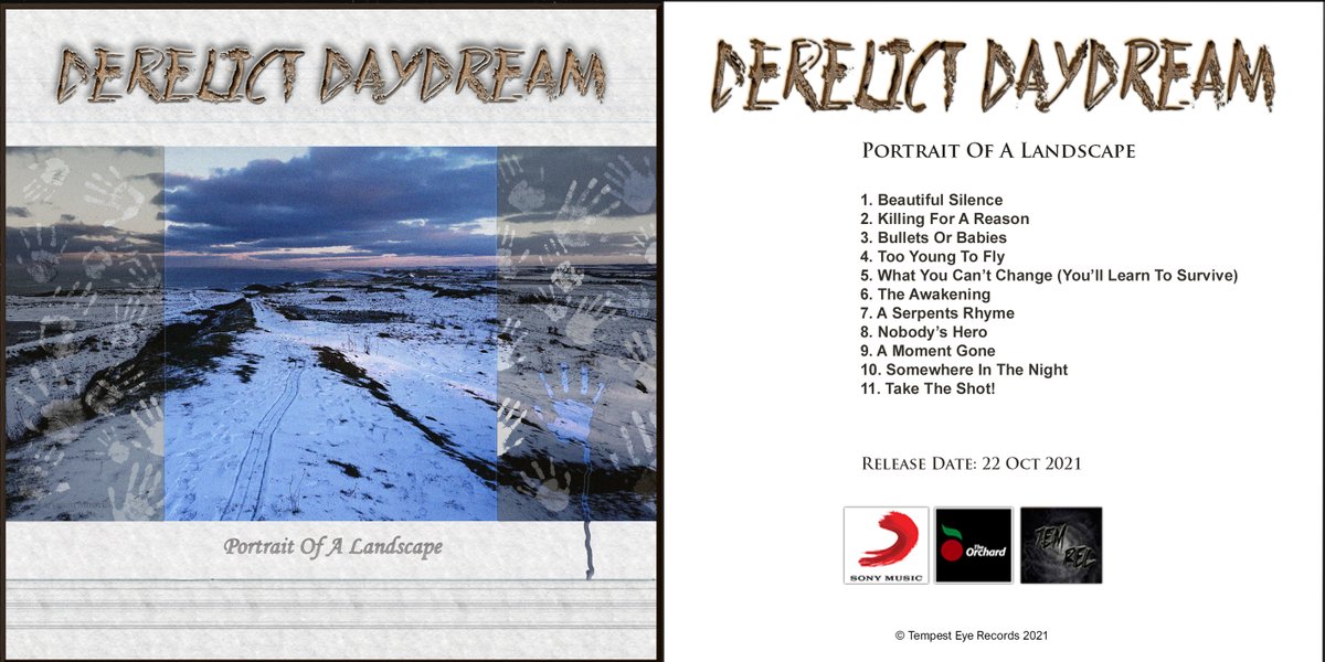 Confirmed artwork and track listing for the new album Portrait Of A Landscape which drops 22 October, head over to derelictdaydream.com to see a preview trailer of the new video for Beautiful Silence. #albumsyoumusthear #IndependentMusic #NewMusic #NewMusicAlert