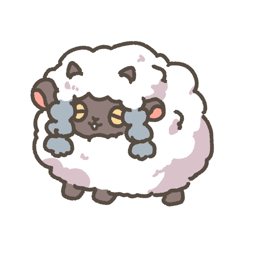 目の書き方間違えちゃったウールー 七尾ねこた のイラスト