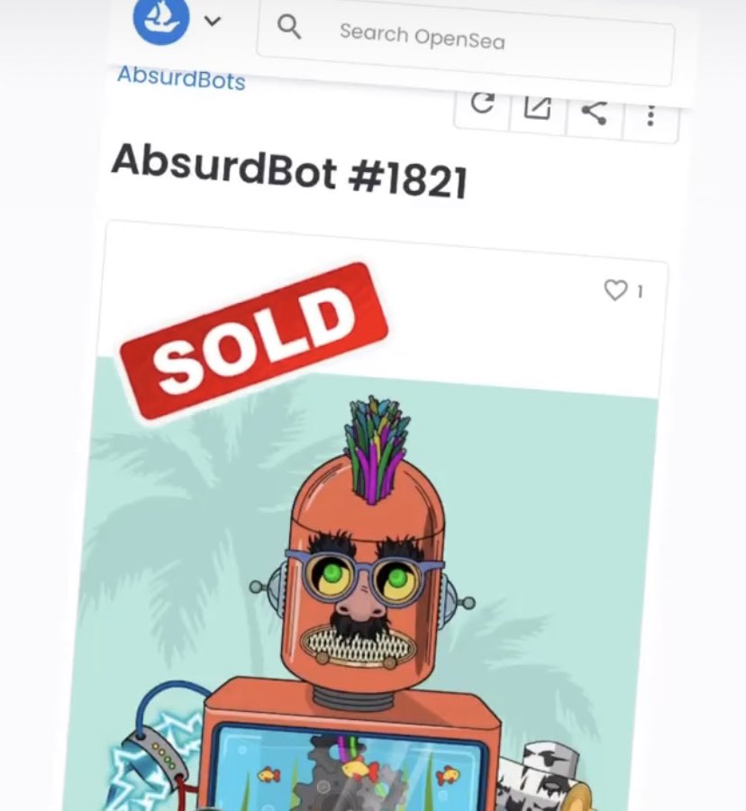 absurdbots's tweet photo. 𝙾𝚗𝚎 𝚖𝚘𝚛𝚎 𝙰𝚋𝚜𝚞𝚛𝚍𝚋𝚘𝚝 𝚙𝚞𝚛𝚌𝚑𝚊𝚜𝚎. 𝙻𝚘𝚘𝚔𝚜 𝚕𝚒𝚔𝚎 𝙼𝚊𝚛𝚔𝚜 𝙶𝚛𝚘𝚞𝚌𝚑𝚘 𝚏𝚊𝚗 𝚑𝚎𝚛𝚎.
Check the whole #AbsurdSquad at @opensea Link: https://t.co/wfUT19x0SH
#NFT #NFTcollectibles #absurdbots #OpenSeaNFT https://t.co/NTSkiYjde7