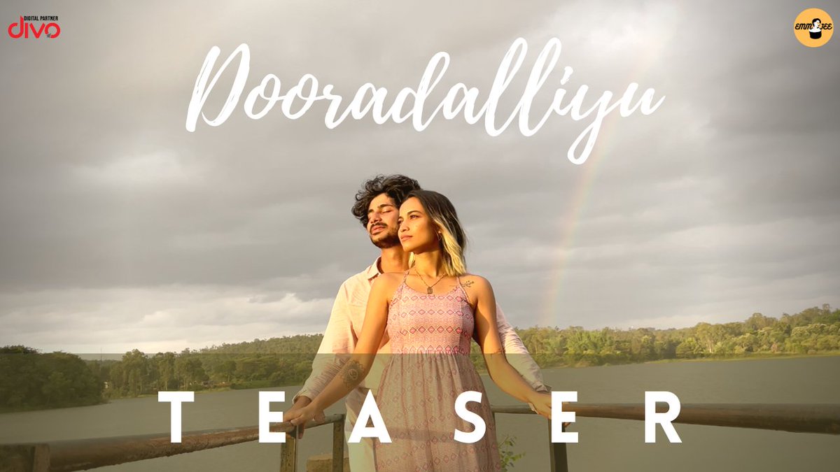 divomovies's tweet photo. The faraway rainbow🌈, the faraway sky☁️, the faraway love♥️, '#Dooradalliyu' yet near🫂! #Music track promo is streaming now on the #EmmJee YT channel.
Link: https://t.co/37tKHR57Hw.
Await for the #MusicVideo releasing on August 23rd.
#VivekPraveen #Sharath #NihalPasha https://t.co/TKIhnGEqBO