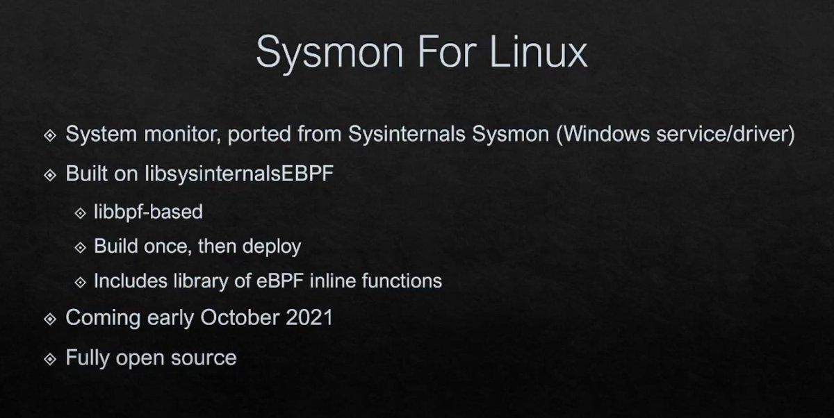Cyb3rWard0g's tweet image. A sneak peek of #Sysmon for Linux 💥

Thank you @kevsecurity for your hard work and for sharing your research @eBPFsummit ! #ebpf #eBPFSummit 

🚨 Release scheduled for early October 2021 🚨

Looking forward to it 🍻 #MSTIC R&amp;amp;D team 😎