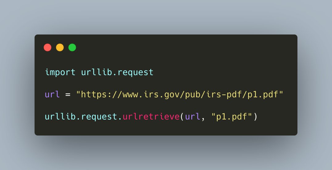 driscollis's tweet image. You can download a file with #Python in three lines of code: