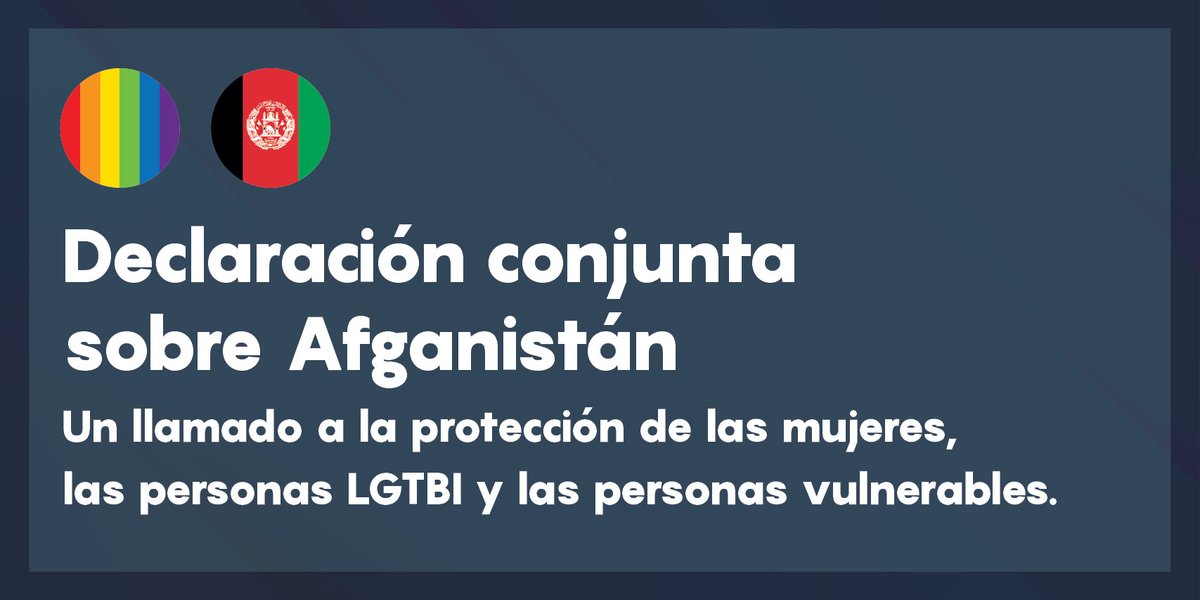 📺📻🗞️Comunicado de prensa:

<a href="/ACATHI/">Asociación ACATHI</a>,<a href="/COGAM/">COGAM</a> <a href="/NavarraFenix/">Fénix Asociación en Navarra</a>, <a href="/rojadirectalgtb/">Roja Directa Andalucia LGTBI ®️</a>, <a href="/Ververipen/">Ververipen</a> y #Kifkif, instamos a la protección de mujeres, niñas, personas #LGTBI y otros grupos en peligro de persecución en #Afganistán.

bit.ly/3gfoBPi