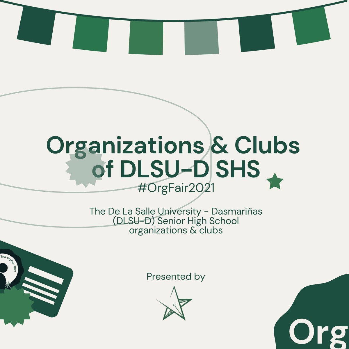 viridescent_hs's tweet photo. Missed the #OrgFair? Here are the different ๐๐๐๐-๐ ๐๐๐ Organizations & Clubs.๐ฆ๐๐๐ก
Apply now! Below are their social media handles & recruitment links. ๐
Pubmat by: Kael Julio
#OrgFair2021 #DLSUDSHS2021 #DLSUDSHSOrgFair2021 https://t.co/K1efYiinr3
