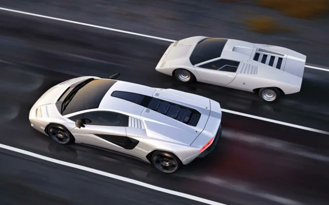 engadget's tweet photo. The Countach can accelerate from zero to 60 miles per hour in less than three seconds and zero to 124 miles per hour in just under nine seconds: https://t.co/QiFGh0Circ https://t.co/rmxy6esmxG