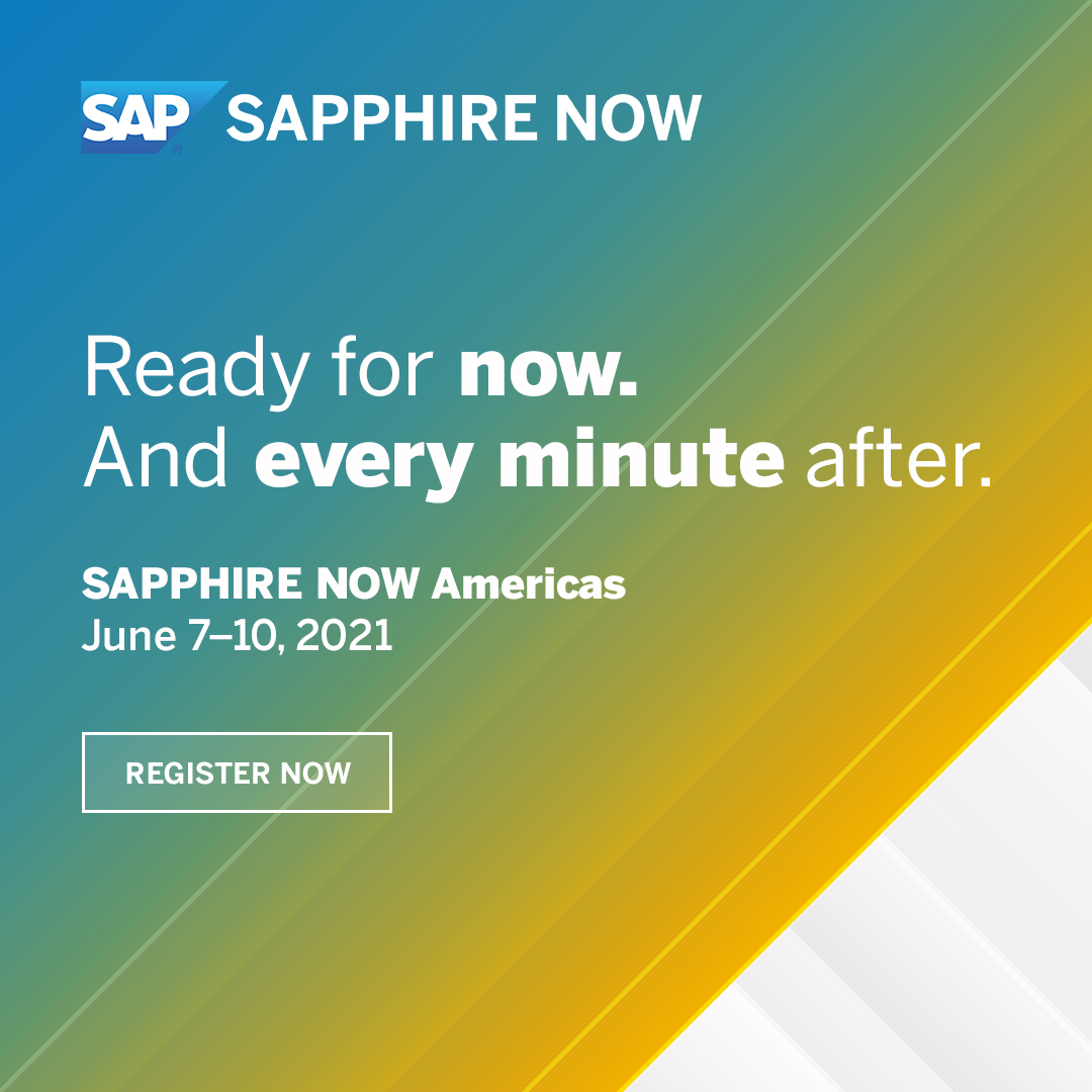 (INSERT COMPANY NAME) attended the recent #SAPPHIRENOW 2021 virtual event and learned that businesses that #transform their digital strategies widen engagement, generate more leads and reinforce a brand’s value proposition for more revenue. Listen here: reg.sapevents.sap.com/flow/sap/sapph…