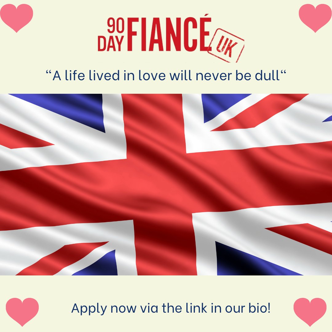 Casting90DayUK's tweet photo. #90dayfiance IS COMING TO THE UK✈️♥️🌎
We are still casting!
Tell us your love story by emailing: 90dayfianceUK@cplproductions.co.uk
#90dayfiance #90dayfianceseason1 #90dayfiancememes #90dayfianceuk #longdistancerelationships #longdistancecouple #longdistancerelationshipquotes https://t.co/nsV4z3jjnx