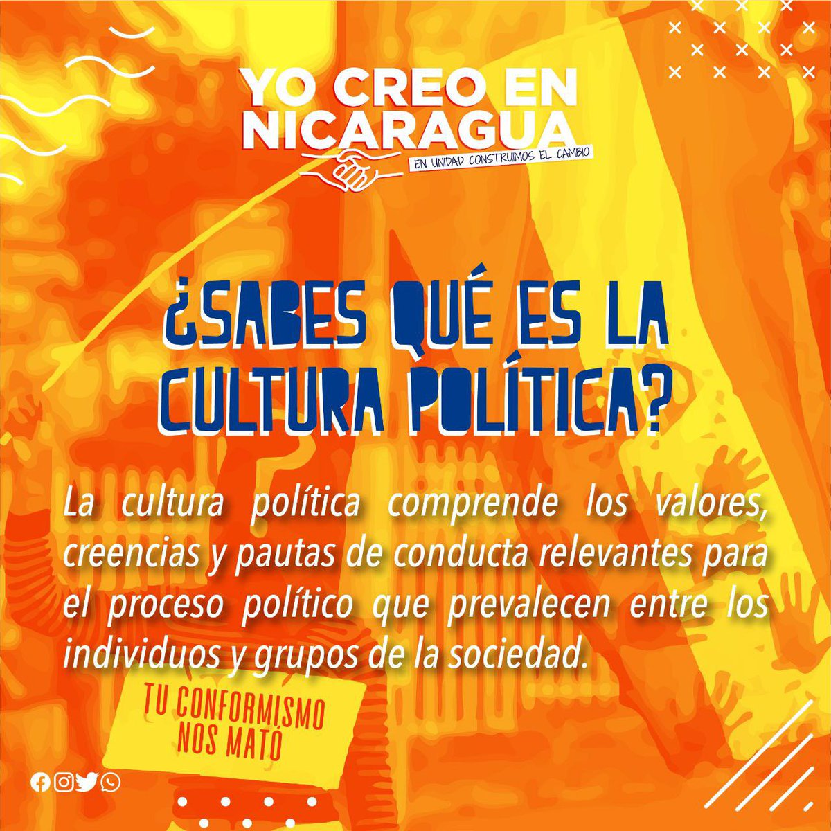MovimientoMAD's tweet photo. En Nicaragua, la cultura política está basada en antivalores, es decir, se premia acciones como la corrupción y la violación . Estás dispuesto hacer el cambio? #YoCreoEnNicaragua #YoCreoEnVos #NicaraguaResiste #YoSoyNicaragua #AlzoMiVozPorNicaragua #SomosMAD https://t.co/DHXfLvBn7D